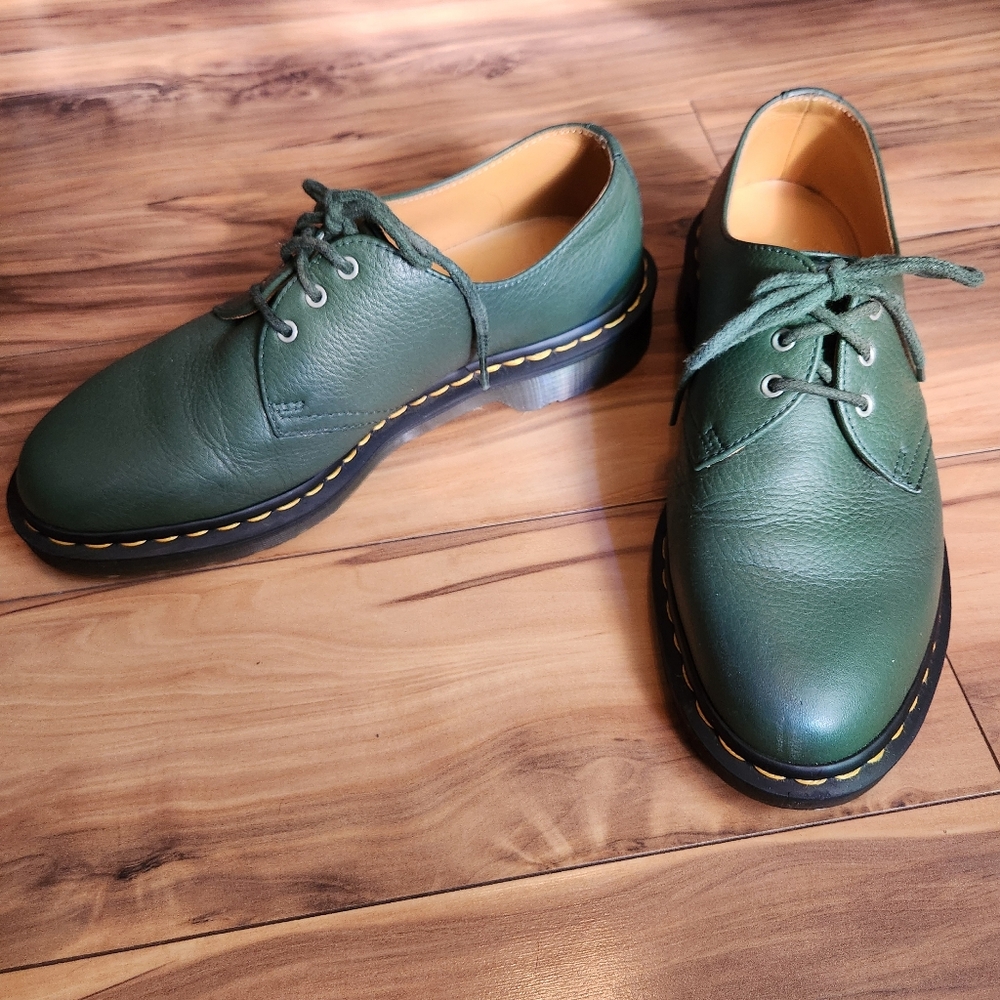 Dr. Martens 1461 Smooth Leather Oxford Shoes Green Size 9 (EU 41)